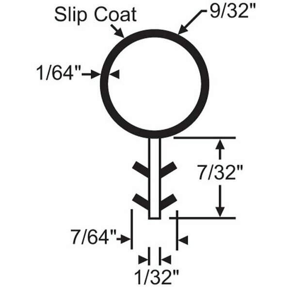 Strybuc White Kerf in Bulb Seal 63-274W